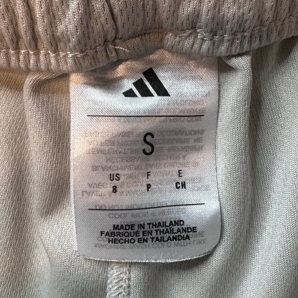Adidas‎ Shorts Kids S 8 Tan Mesh Athletic 3-Stripe AG10180 Activewear